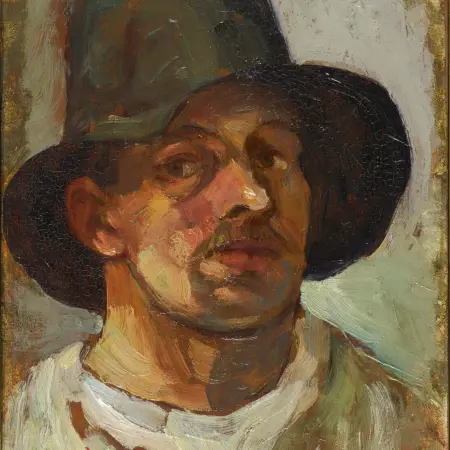 Αυτοπροσωπογραφία του Theo van Doesburg με καπέλο